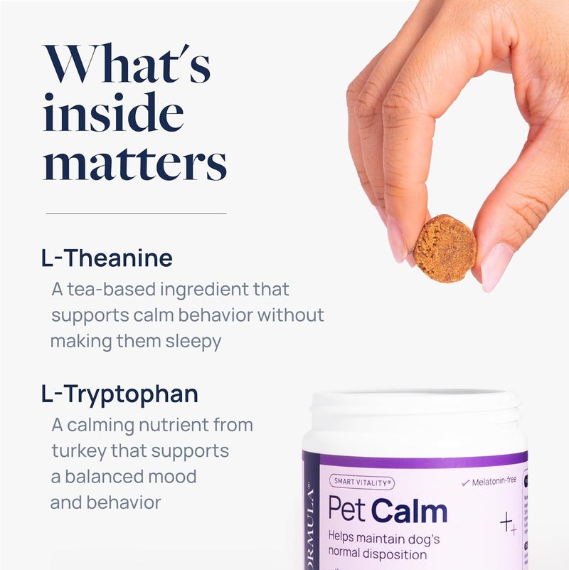 Veterinary Formula Pet Calm 60ct – Vet-Formulated Calming Chews for Dogs with L-Theanine, L-Tryptophan for Behavior Support, Relaxation Treats, Puppy Chews for Stressful Situations, Dog Calming Aid - Image 3